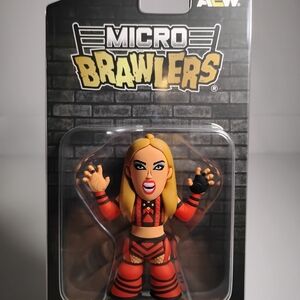 AEW Micro Brawlers Female Wrestler Figure - Red & Black Outfit